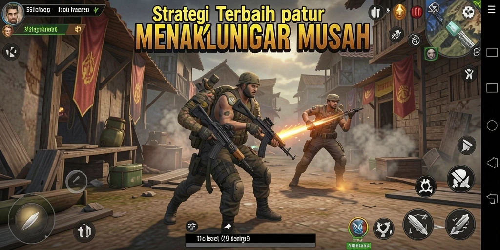 Tampilan gameplay menarik dari 55RP yang menunjukkan strategi pertempuran.