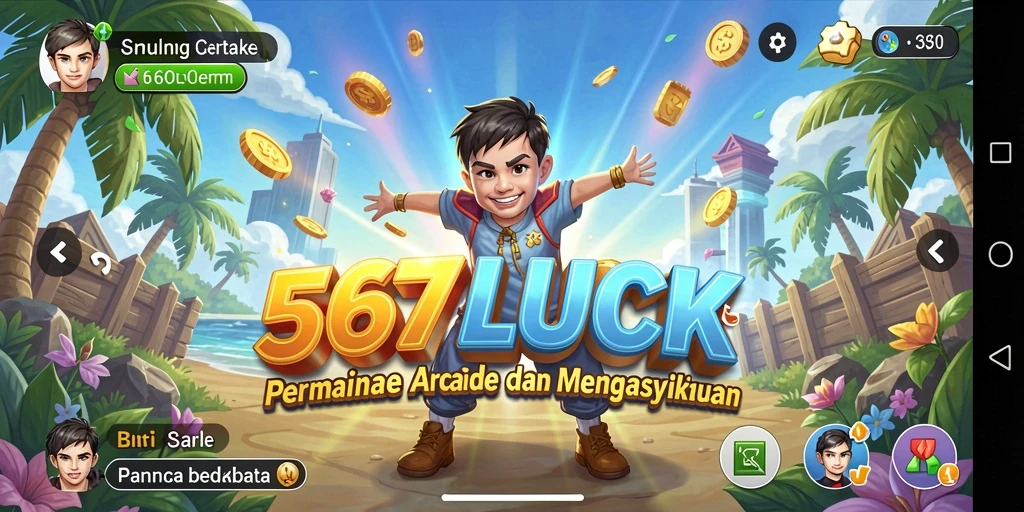 Tangkapan layar permainan 567LUCK dengan gameplay Arcade yang seru.