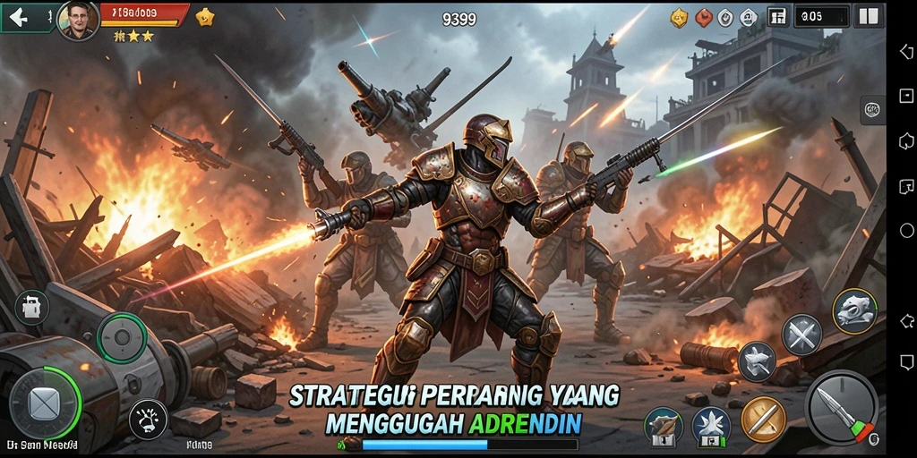 Screenshot utama dari gameplay strategis 9399.