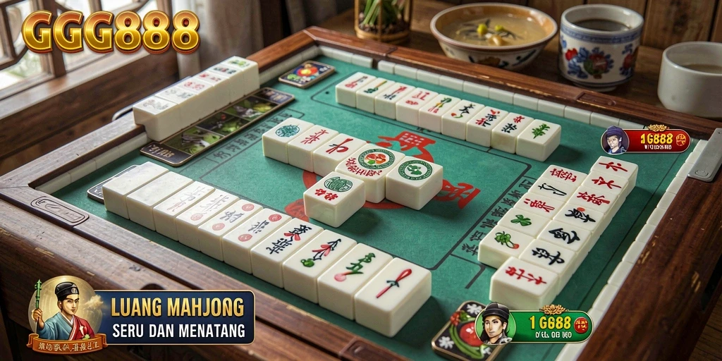 Screenshot GGG888 menampilkan serunya gameplay Mahjong.