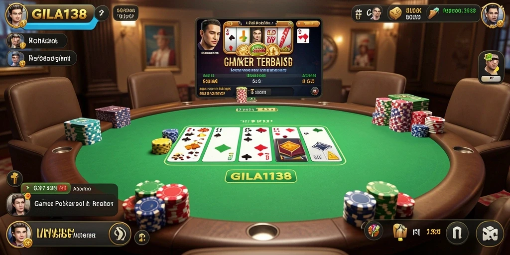 Screenshot GILA138 menampilkan serunya bermain Poker dengan tampilan yang memukau.