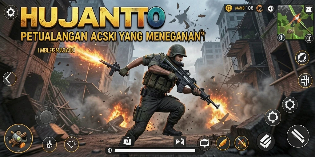 Tampilan gameplay menegangkan dari HUJANTOTO dengan aksi yang mendebarkan.