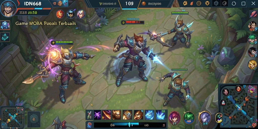 Tampilan gameplay seru di IDN668 dengan aksi tim yang dinamis.