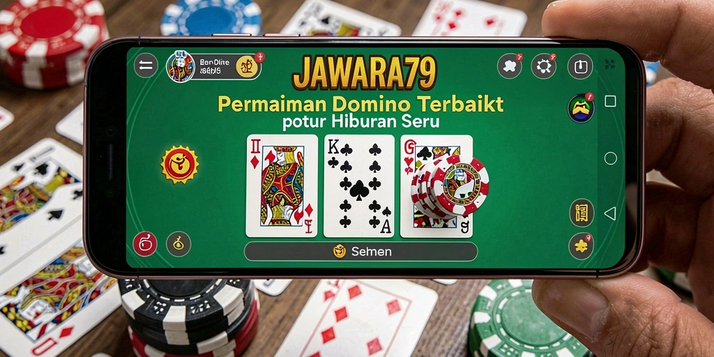 Gameplay seru Domino JAWARA79 dengan tampilan menarik.