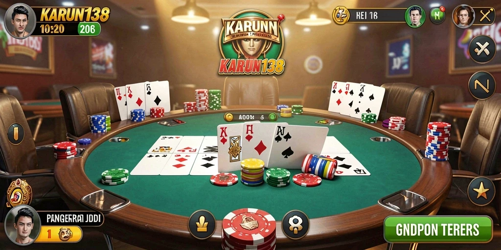 Tampilkan gameplay mendebarkan dan strategi Poker yang seru.