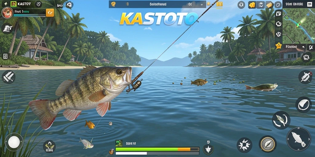 Tangkapan ikan yang menakjubkan di KASTOTO mewakili momen seru gameplay.