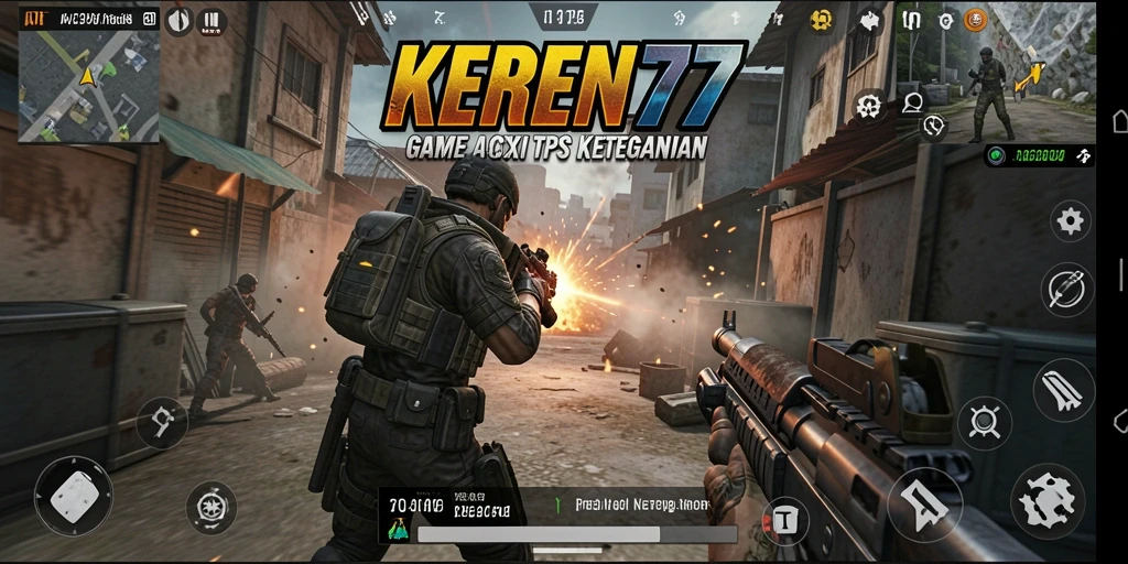 Tampilan gameplay KEREN77 menampilkan aksi tembak-menembak yang mendebarkan.