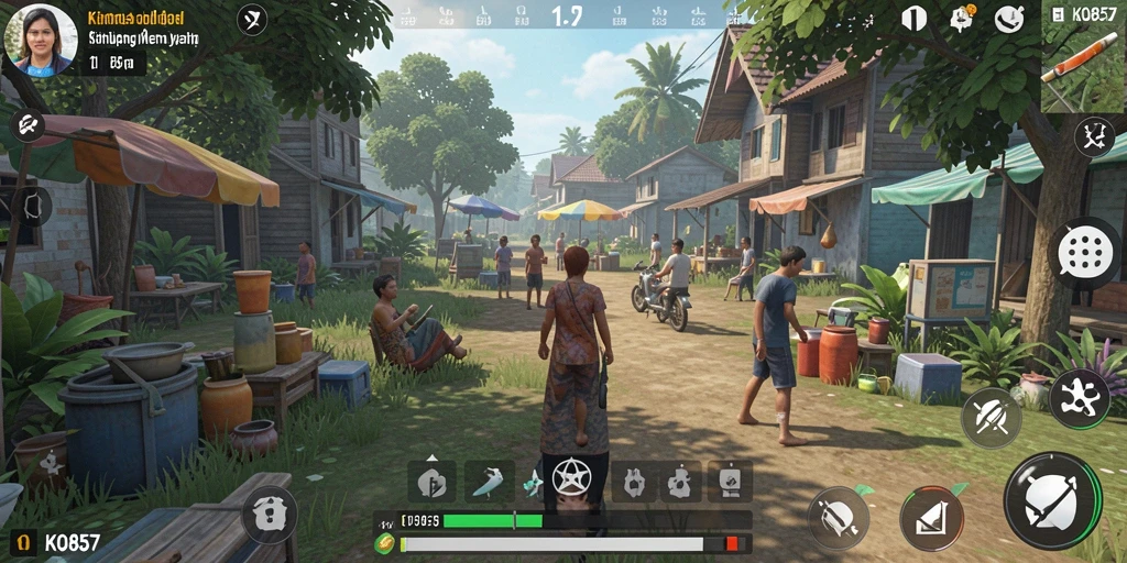 Screenshot KO857 menampilkan gameplay simulasi yang mendalam dan interaktif.