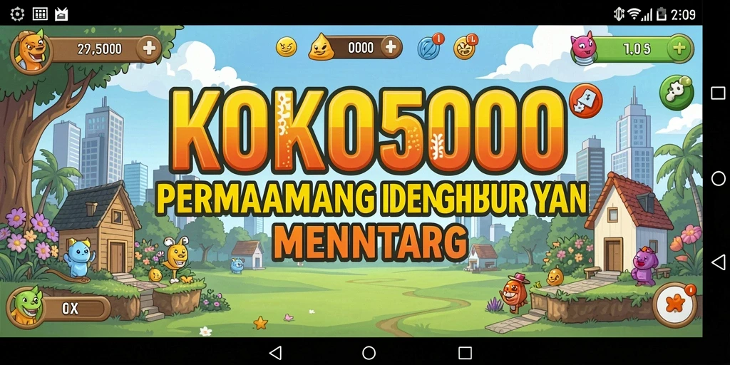 Tampilan utama KOKO5000 dengan gameplay yang menarik dan strategis.