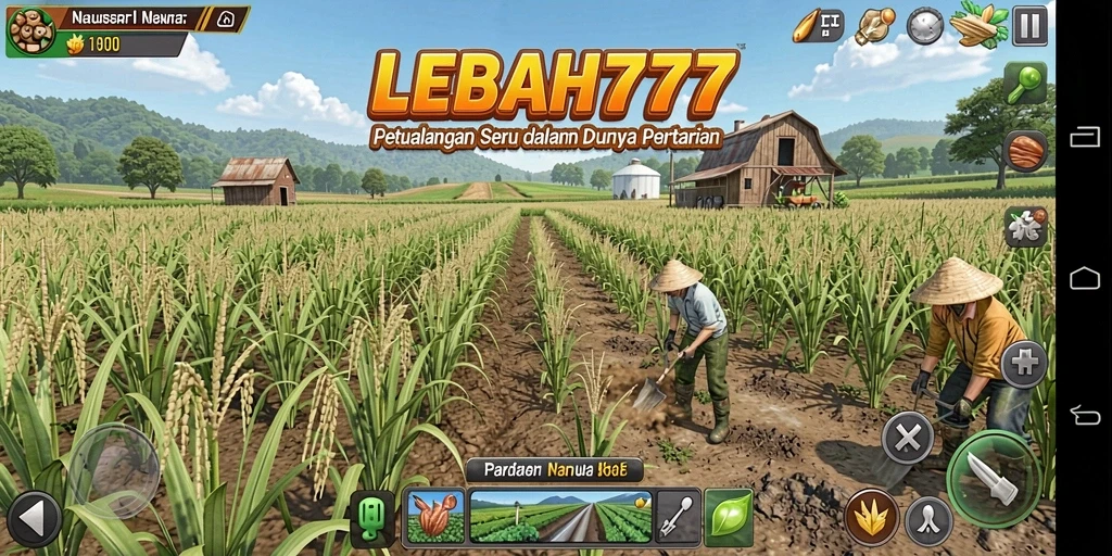 Tampilan seru gameplay dalam dunia pertanian di LEBAH777.