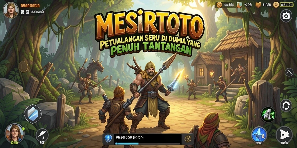 Tampilan gameplay <strong>MESIRTOTO</strong> yang penuh warna dan menawan di setiap level petualangan.