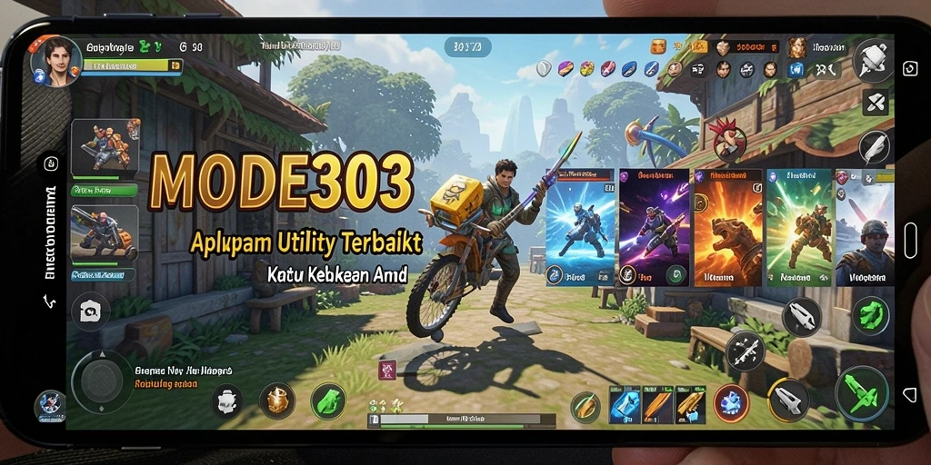Tampilan screenshot MODE303 yang menunjukkan fitur Utility yang mengoptimalkan perangkat.