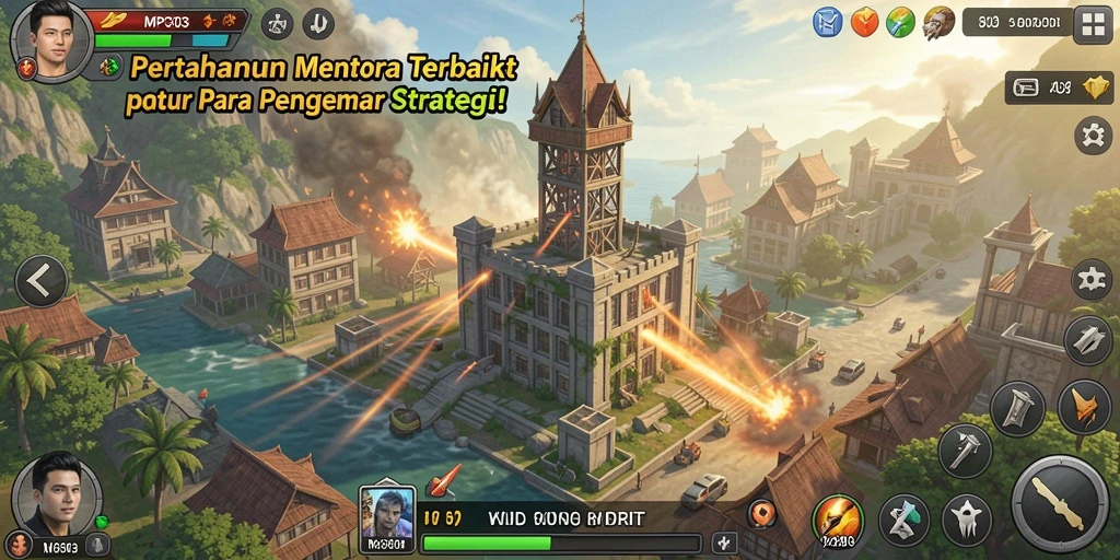 Tangkapan layar MPO303 menampilkan aksi gameplay Tower Defense yang seru.
