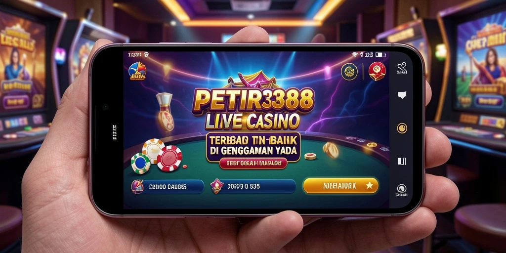 Screenshot PETIR388 menunjukkan dealer profesional dan suasana Live Casino yang mendebarkan.