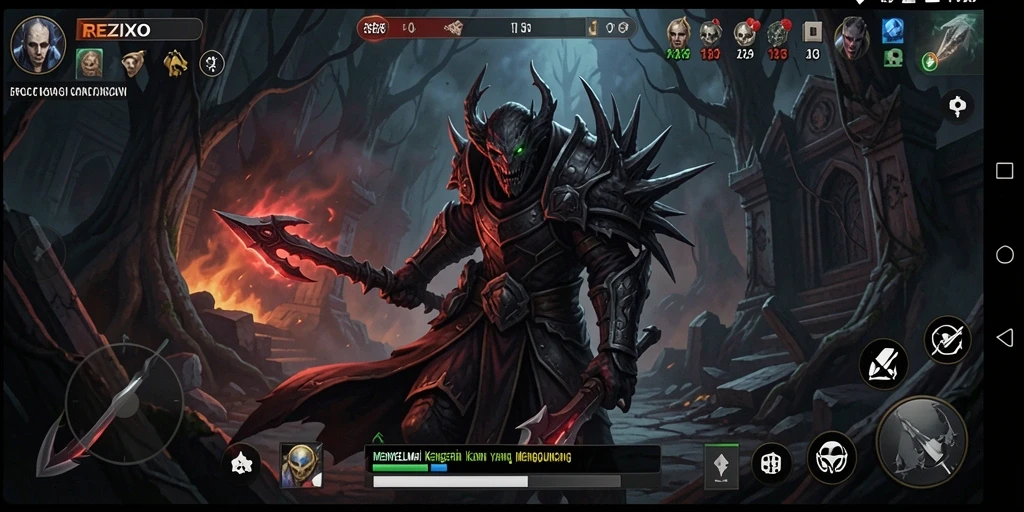 Gameplay menyeramkan dalam REZIXO yang penuh dengan ketegangan.