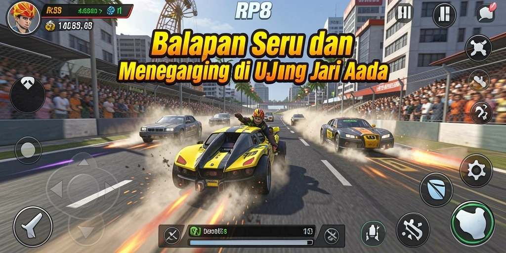 Tampilan seru dari gameplay RP8 yang menegangkan.